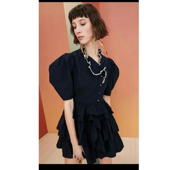 Ulla Johnson Linnea Mini Tiered Mini Dress Size: 10 - Picture 1 of 7